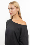 ALMA LONG TOP BLACK