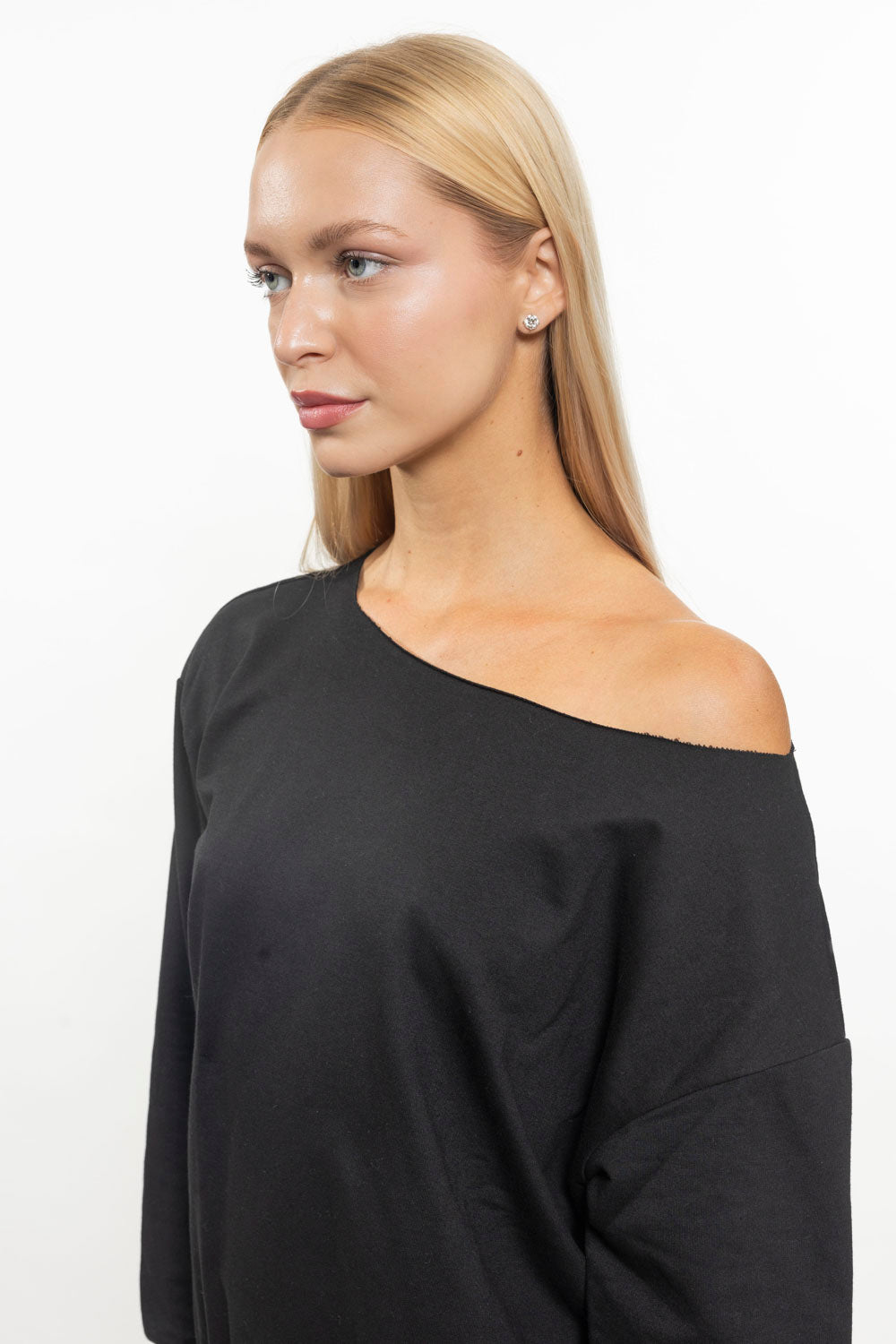 ALMA LONG TOP BLACK