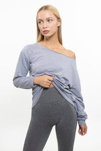 ALMA LONG TOP GREY